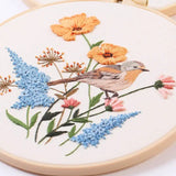 Bird & Butterfly Hand Embroidery Kit The Stichers Heavane
