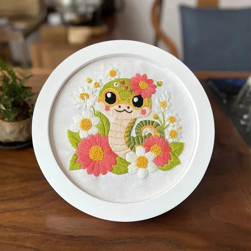 Snake Hand Embroidery Kit The Stichers Heavane