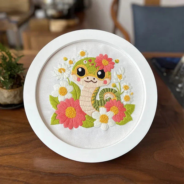Snake Hand Embroidery Kit