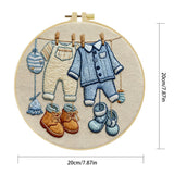 Handmade Baby Clothes Embroidery Hoop Wall Art – Sweet Nursery Laundry Line Decor