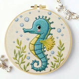 Cute Baby Seahorse Embroidery Kit 🩵🌊 Kits For Stitchers