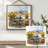 Sunflower Terrace Retreat Cross Stitch Kit 🌻☀️🏡✨
