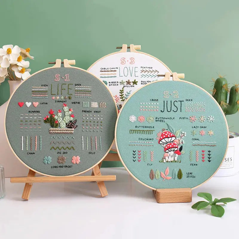 3-Piece Beginner Embroidery Kit Set Kits For Stitchers