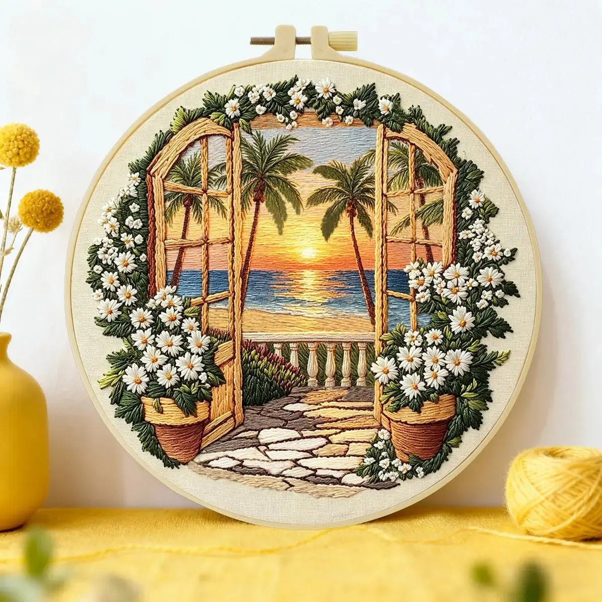 Sunset Paradise Embroidery Kit Kits For Stitchers