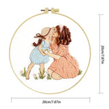 Mother & Daughter Embroidery Kit for Beginners – DIY Family Love Hand Embroidery Hoop Set