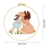 Mother & Daughter Embroidery Kit for Beginners – DIY Family Love Hand Embroidery Hoop Set Kits For Stitchers