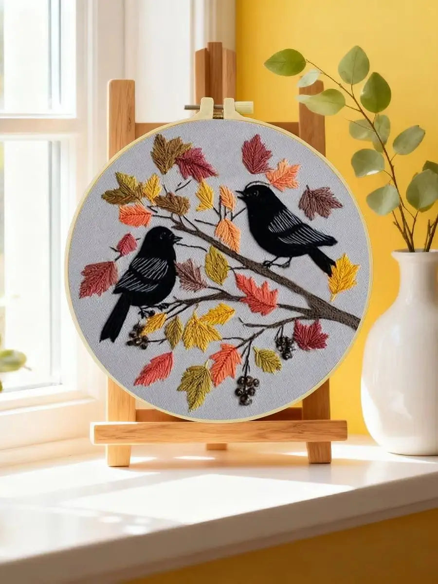 Two Crows Embroidery Kit