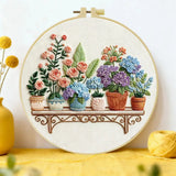 Flower Shelf Embroidery Kit Kits For Stitchers