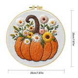 Autumn Floral Pumpkin Embroidery Kit