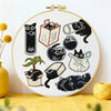 Black Cat Embroidery DIY Kit – Cute Cartoon Beginner Stitching Kit with Hoop, Pattern & Threads The Stichers Heavane