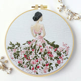Floral Lady Hand Embroidery Kit