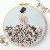 Floral Lady Hand Embroidery Kit The Stichers Heavane