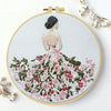 Floral Lady Hand Embroidery Kit