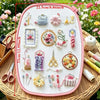 Cute Sewing & Embroidery Tools Pattern – DIY Craft Lover Hand Embroidery Kit with Floral Needlework Accessories Design