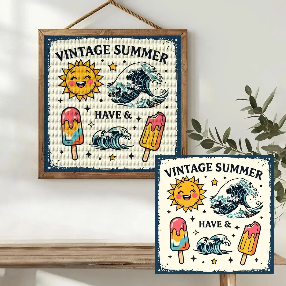 Vintage Summer Vibes Cross Stitch Kit ☀️🌊🍦✨ Kits For Stitchers