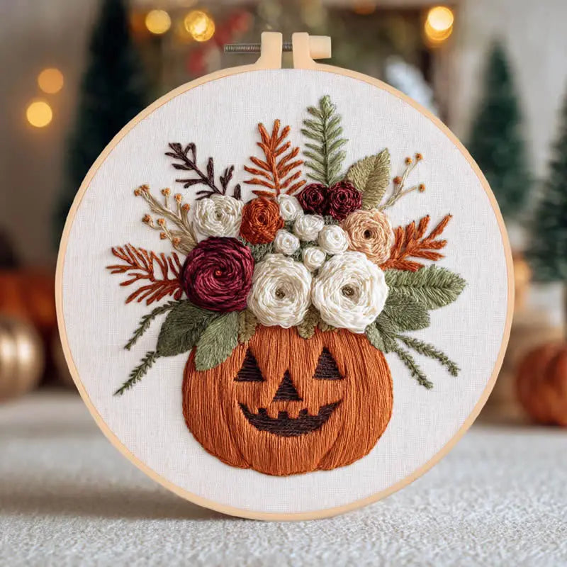 Floral Halloween Embroidery Kit Collection – 4 Designs