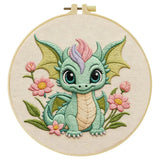 Baby Dragon Embroidery Kit 🐉🌸 Kits For Stitchers