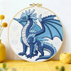 Ice Dragon Embroidery Kit for Beginners – DIY Fantasy Hand Embroidery Hoop Set Kits For Stitchers