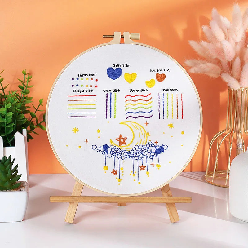 3-Piece Beginner Embroidery Learning Kit Kits For Stitchers