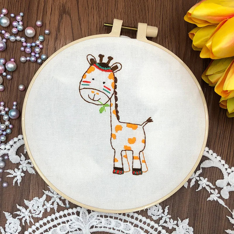 Animal Friends Beginner Embroidery Kit Kits For Stitchers