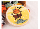 Cute Halloween Pumpkins & Ghosts Embroidery Kit – Set of 3