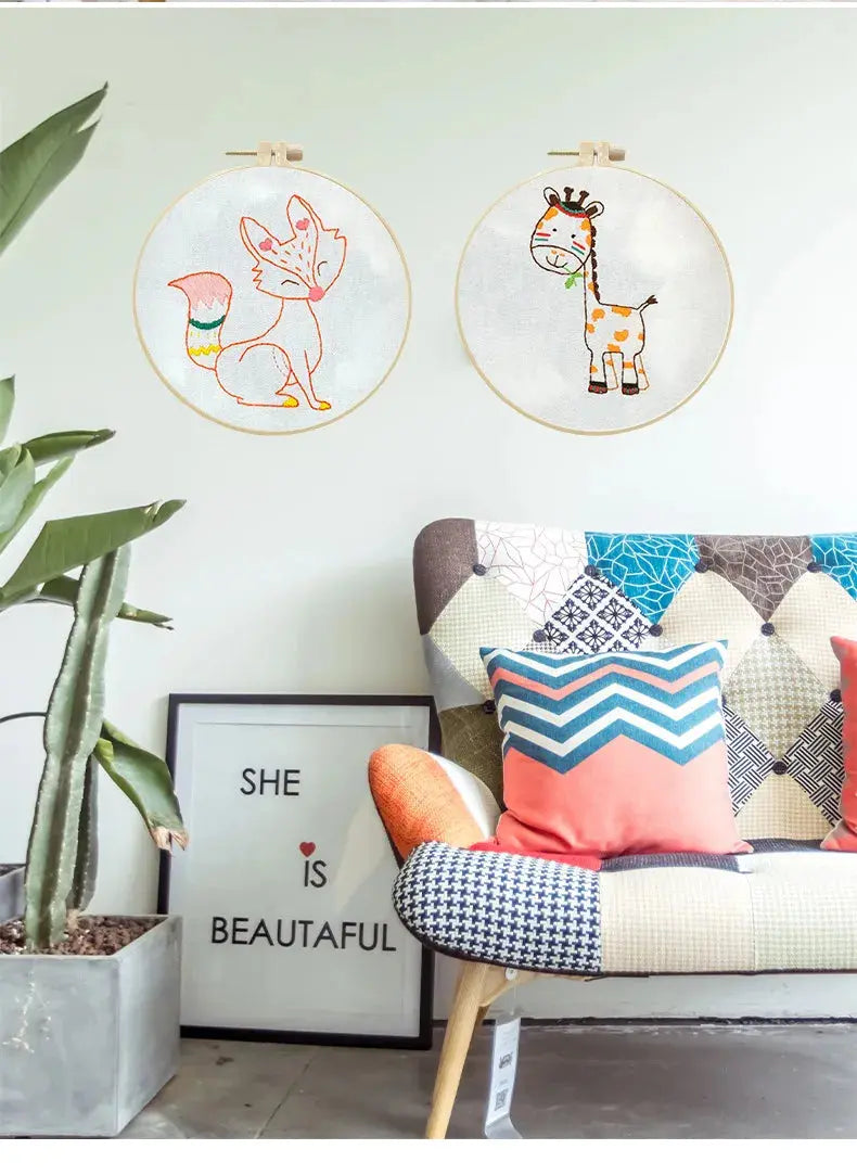 Animal Friends Beginner Embroidery Kit Kits For Stitchers