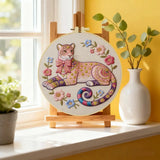 Blush Leopard Embroidery Kit Kits For Stitchers