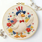Patriotic Parade Goose Embroidery Kit Kits For Stitchers