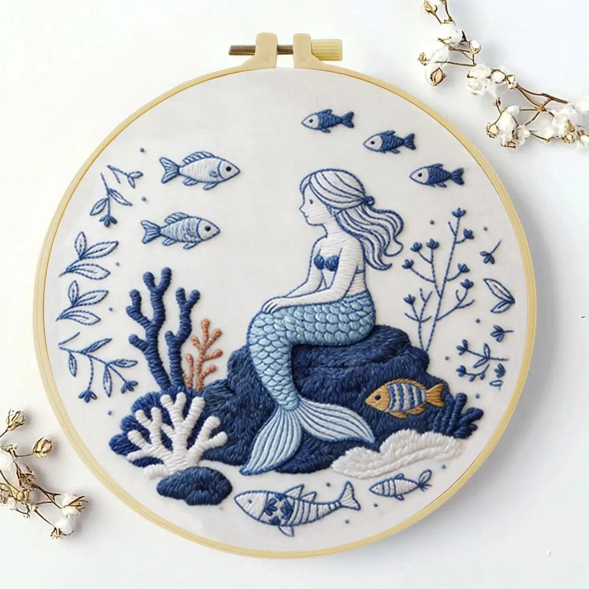 Little Mermaid Embroidery Kit Kits For Stitchers