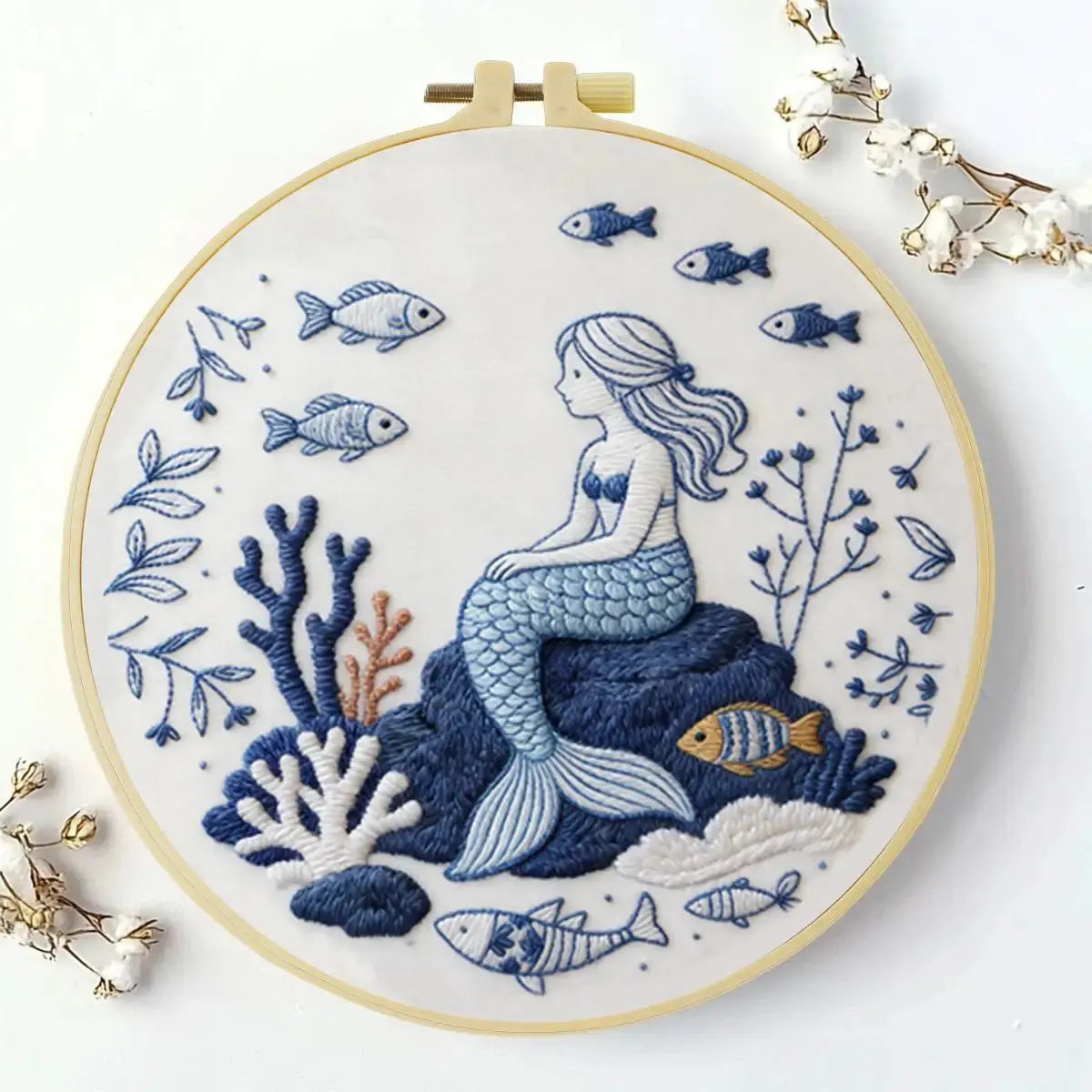 Little Mermaid Embroidery Kit Kits For Stitchers