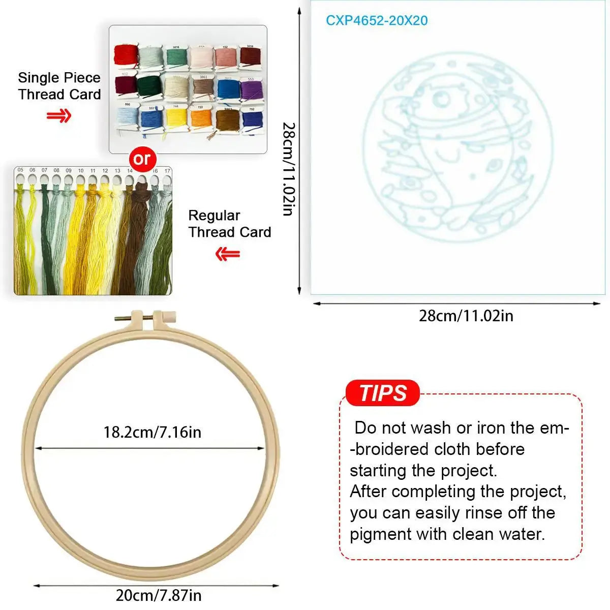 Cute Baby Seal Embroidery Kit – Kawaii Ocean Animal DIY Hand Embroidery Set Kits For Stitchers