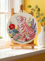 Pink Tiger Garden Embroidery Kit Kits For Stitchers