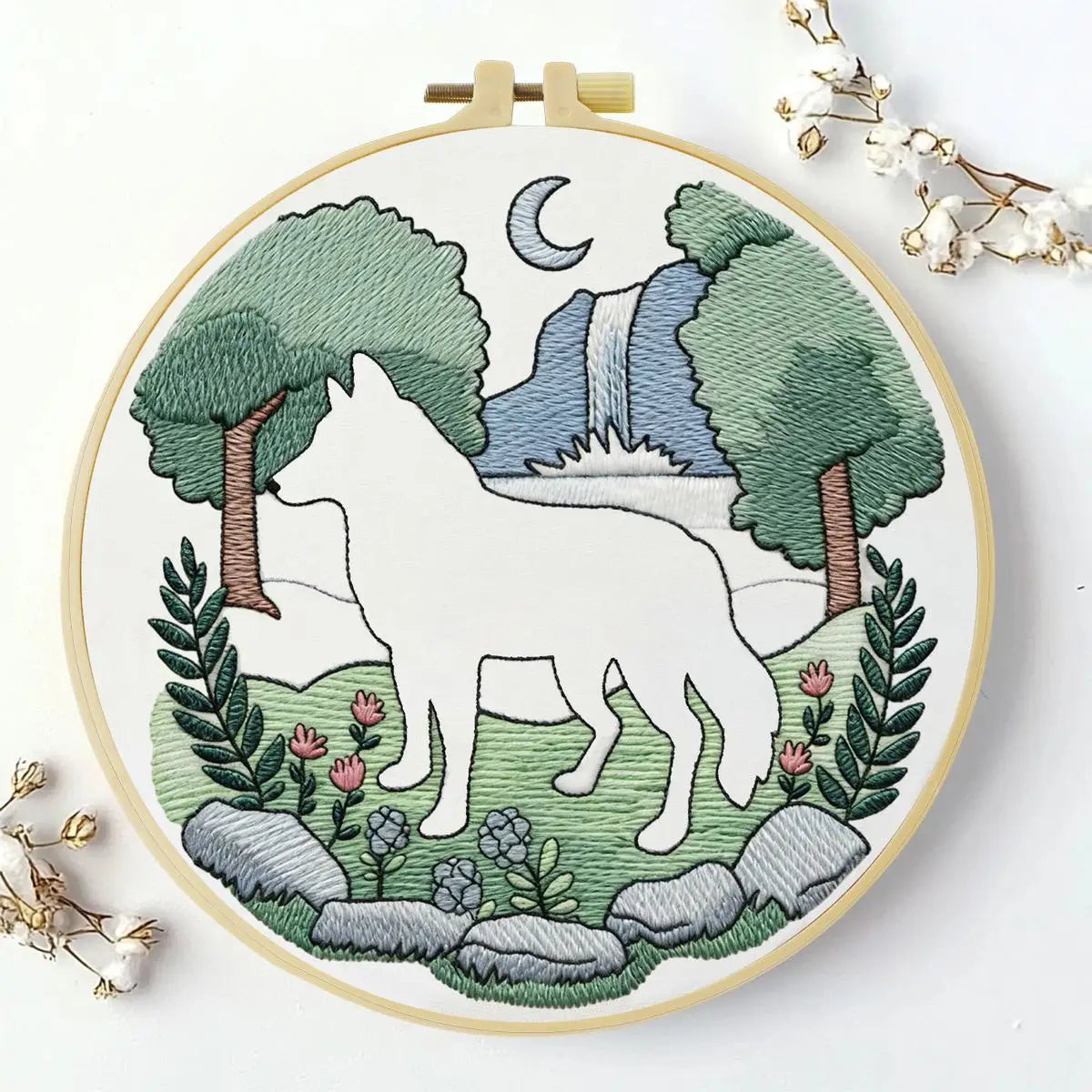 White Wolf Embroidery Starter Kit