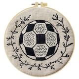 Hand-Embroidered Soccer Ball Wall Art – Football Hoop Decor
