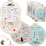 3/4pcs Beginner Embroidery Starter Kit Kits For Stitchers