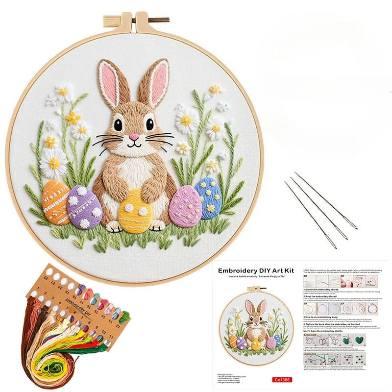 Easter Bunny Embroidery Kit Kits For Stitchers