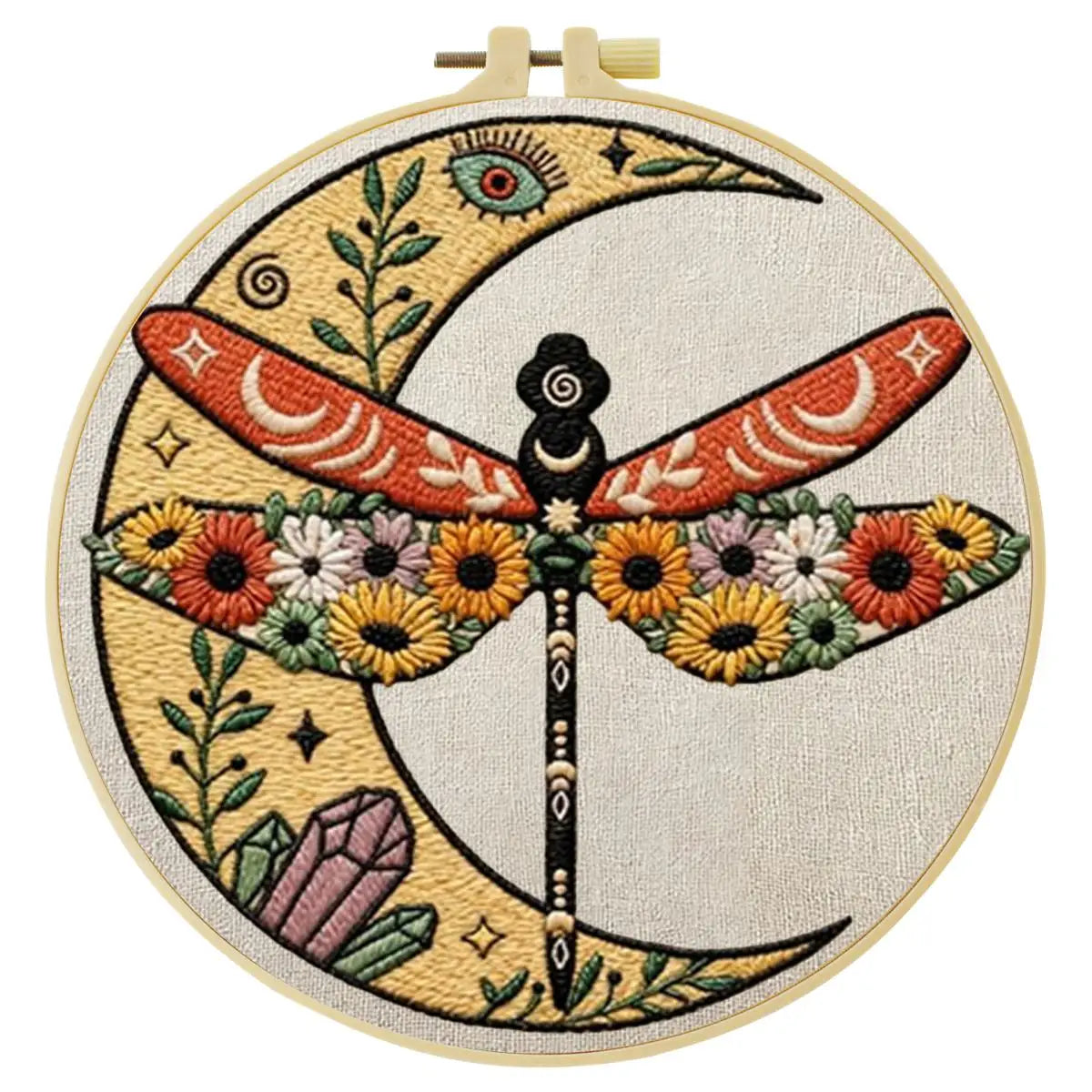 Moon & Dragonflies Embroidery Kit