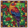 Stained Glass Parrot Cross Stitch Kit 🦜🌺🌈✨