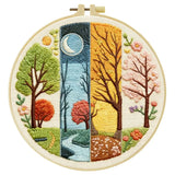 Four Seasons Forest Embroidery Kit Kits For Stitchers