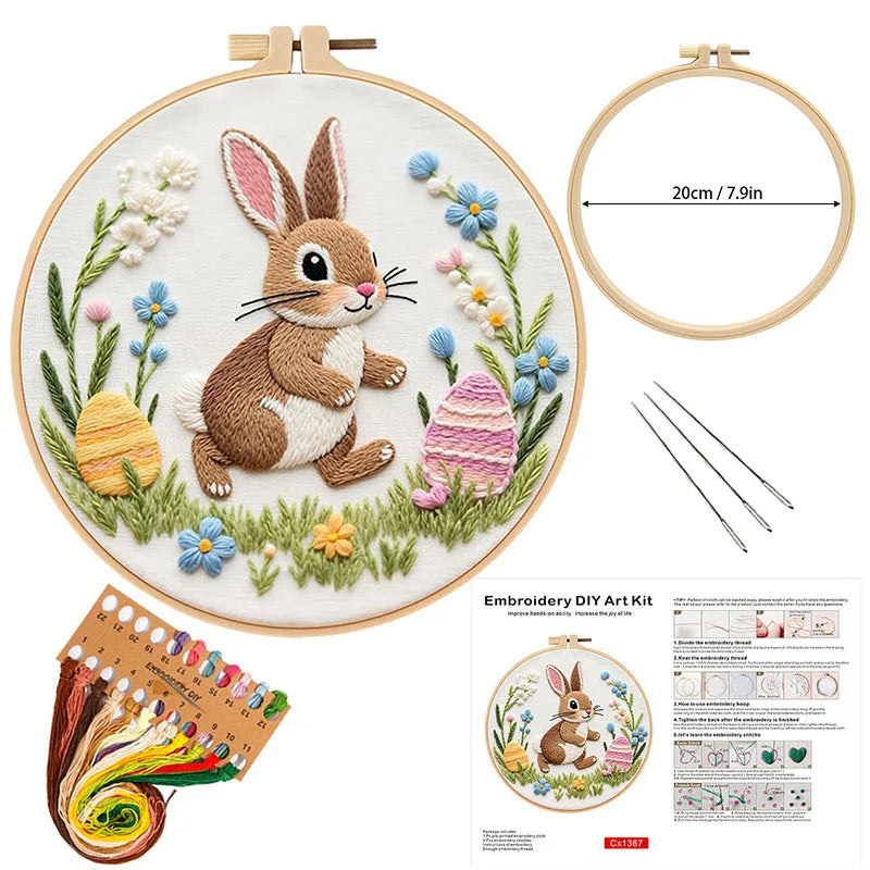 Easter Bunny Embroidery Kit Kits For Stitchers