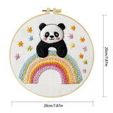 Rainbow Panda Embroidery Kit Kits For Stitchers