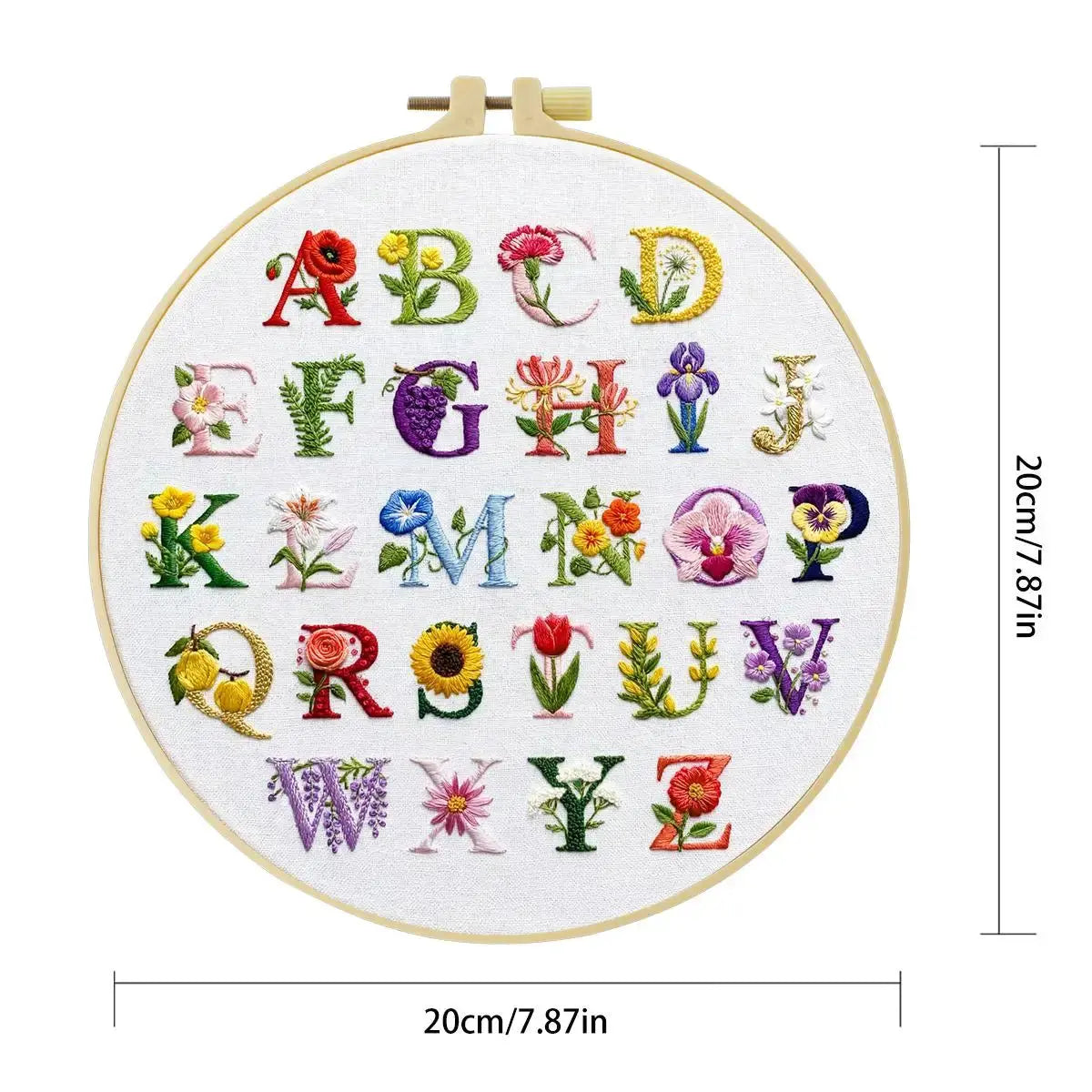 Floral Alphabet Embroidery Sampler Kit Kits For Stitchers