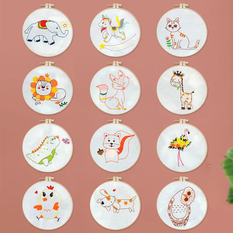 Animal Friends Beginner Embroidery Kit Kits For Stitchers