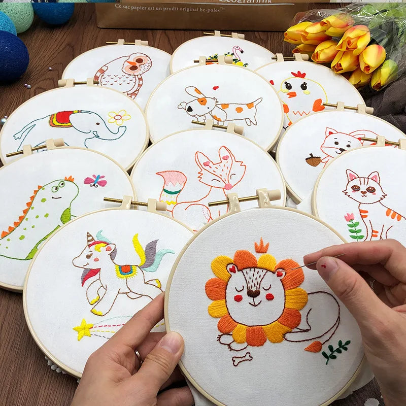 Animal Friends Beginner Embroidery Kit Kits For Stitchers
