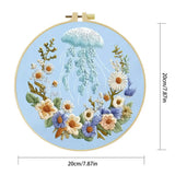 Moonlit Jellyfish Floral Embroidery Kit ๐๐ชผ๐ผ Kits For Stitchers