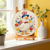 Patriotic Parade Goose Embroidery Kit Kits For Stitchers