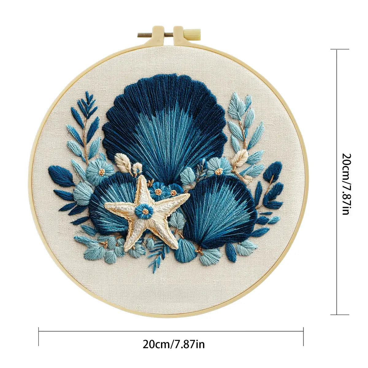 Seaside Shell Hand Embroidery Kit The Stichers Heavane