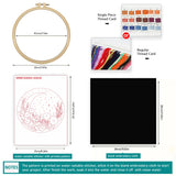 Moon & Floral Night Embroidery Starter Kit – DIY Celestial Sewing Art Set for Beginners