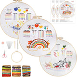 3-Piece Beginner Embroidery Learning Kit Kits For Stitchers