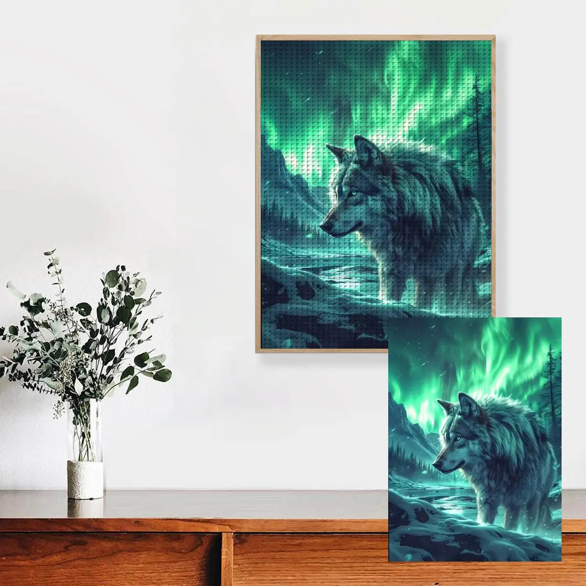 Northern Lights Wolf Cross Stitch Kit ๐บ๐โ๏ธ